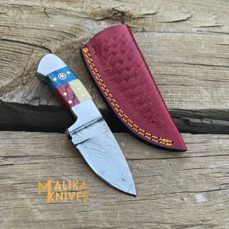 Premium EDC Flag Handle Skinner Knife - Compact, Durable & Razor-Sharp for Outdoor Enthusiasts-0025 - image 2