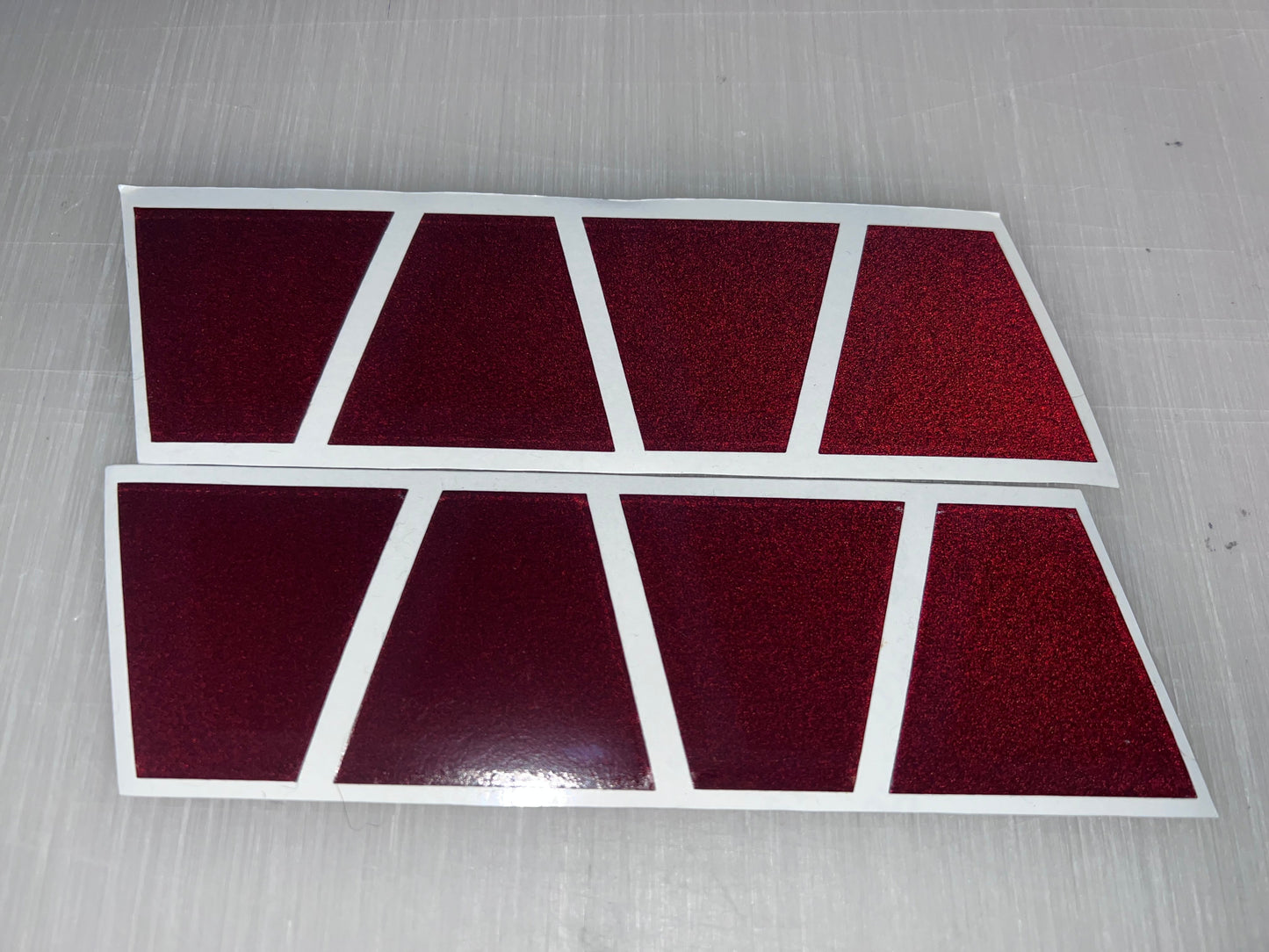 BLACKED OUT RED REFLECTIVE HELMET (TET) TETRAHEDRON 8 PACK