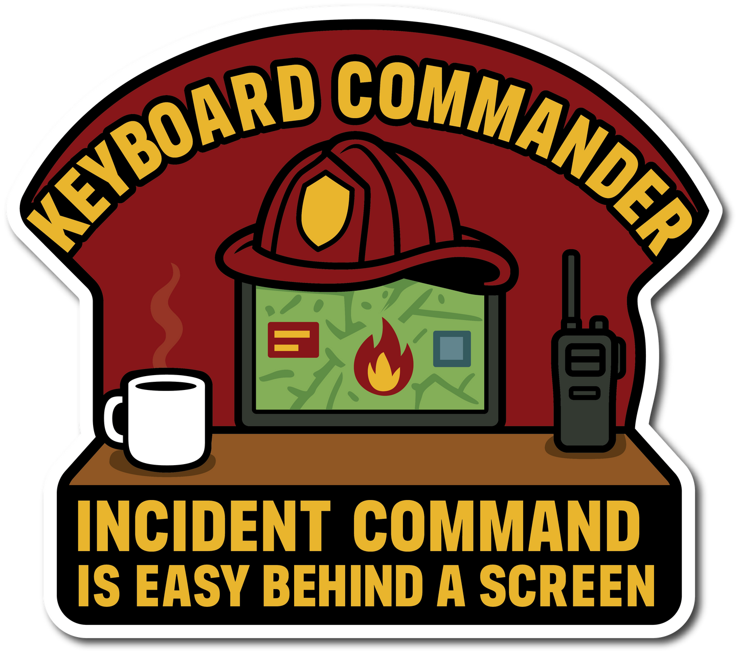KEYBOARD COMMANDER HELMET DECAL