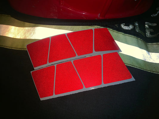 Matte Red Reflective Helmet (TET) Tetrahedron 8 Pack - image 2