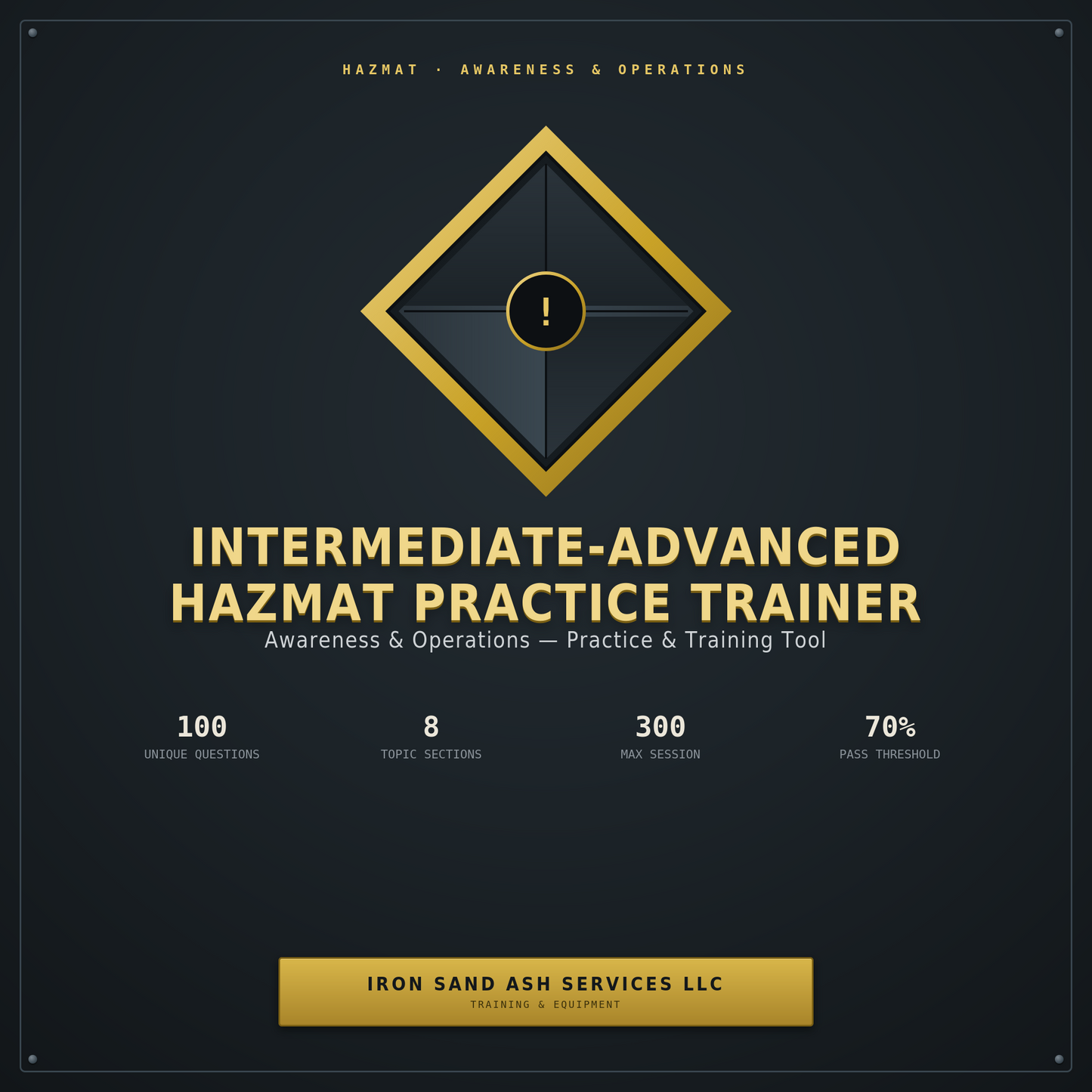 Intermediate-Advanced Hazmat Practice Trainer