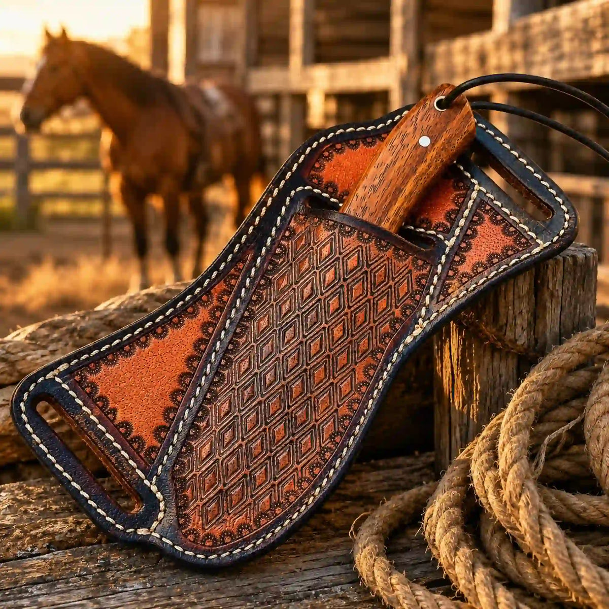 Buckaroo Knife | Rasp Steel with Rosewood Handle - image 3