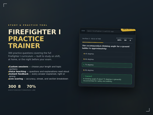 Firefighter 1 Practice Test