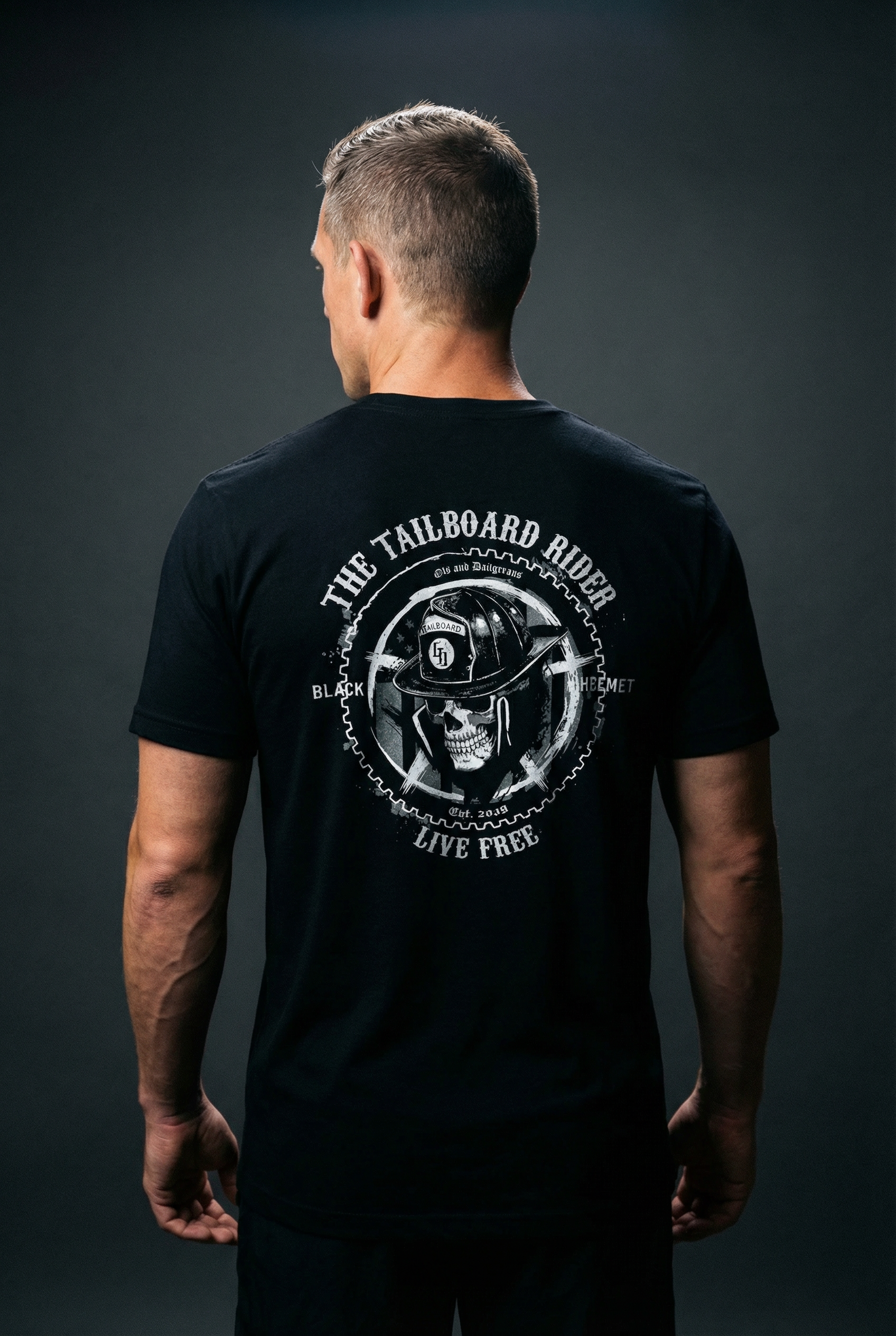 Tailboard Rider Premium Tee – Irons and Ash Services LLC.