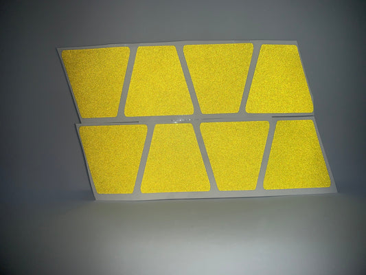 Matte Yellow Reflective Helmet (TET) Tetrahedron 8 Pack - image 2