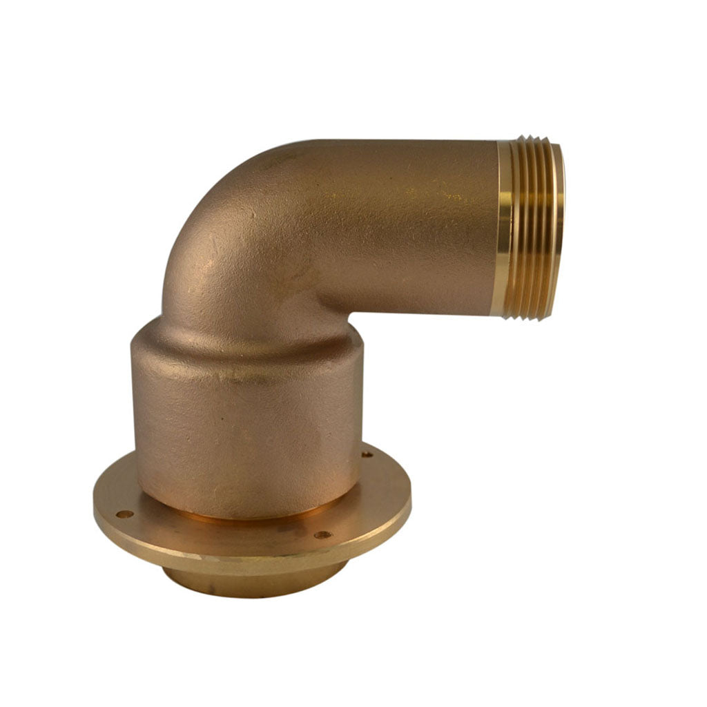 MDE-77F Discharge elbow, 90° bend with flange