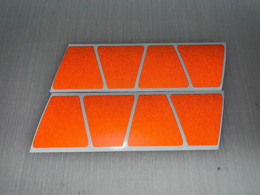 Matte Orange Reflective Helmet (TET) Tetrahedron 8 Pack - image 2