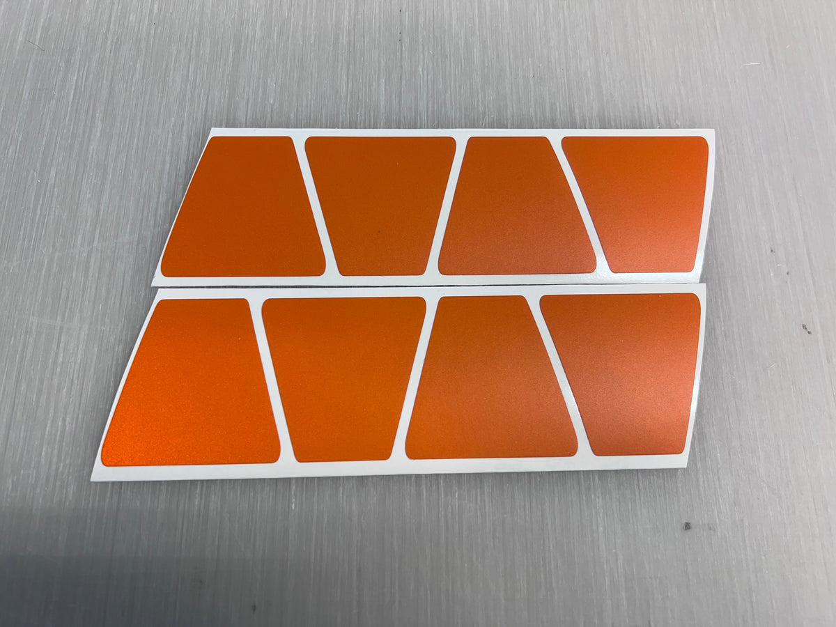 Matte Orange Reflective Helmet (TET) Tetrahedron 8 Pack