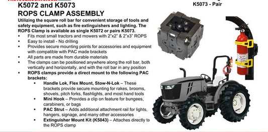 PAC Extinguisher Mount with ROPS Kit (3#)