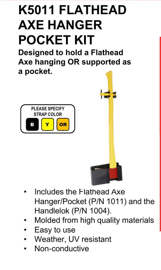 PAC Flathead Axe Hanger/Pocket Kit (K5011) - shown as part of the complete kit; this is bracket P/N 1011