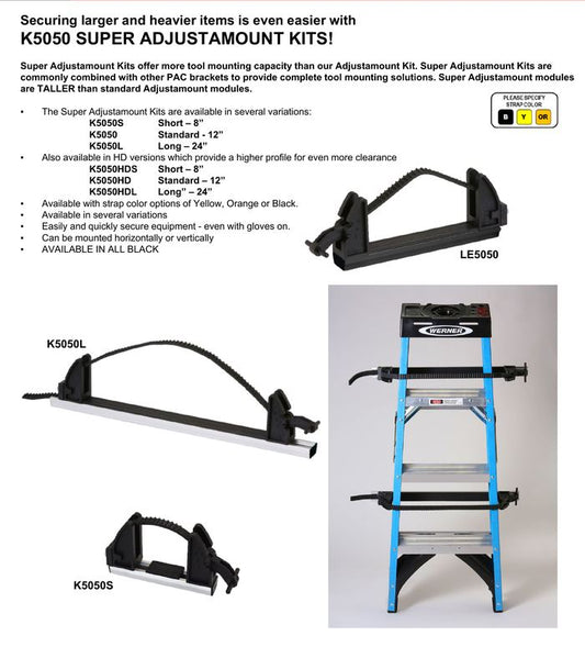 PAC Super Adjustamount Kit (K5050) - shown as part of the complete kit; this is bracket P/N 1050