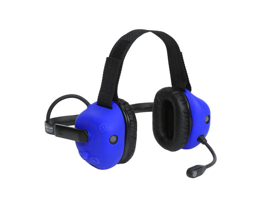FireCom headset with silicone ruggedizers