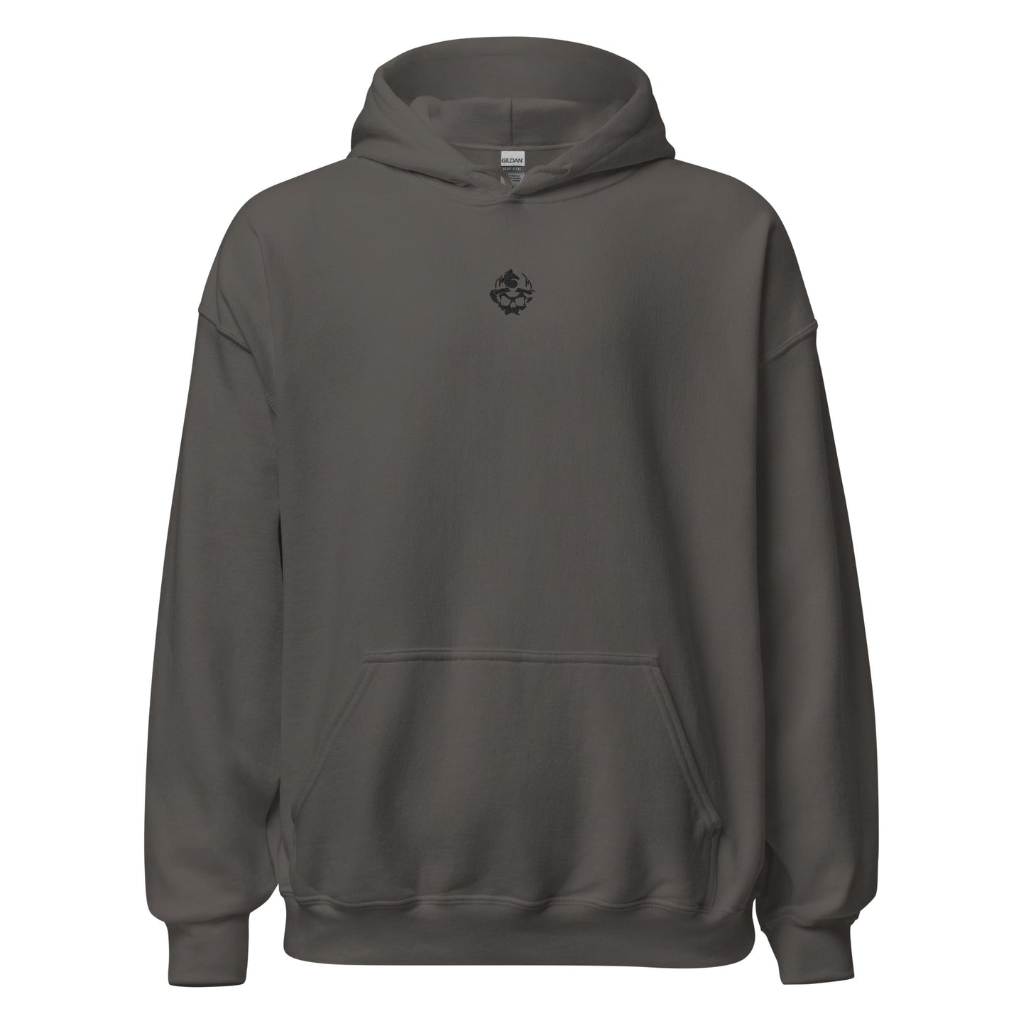Embroidered Skull Logo Pullover Hoodie