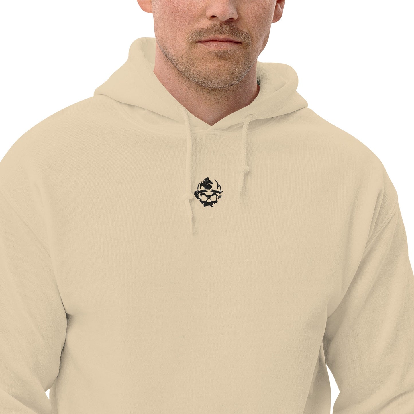 Embroidered Skull Logo Pullover Hoodie